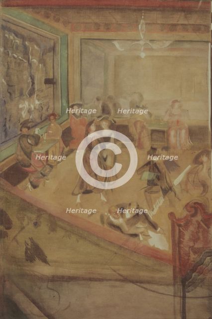 Café Pittoresk in Moscow. Artist: Yakulov, Georgi Bogdanovich (1884-1928)