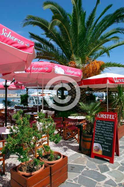 Cafe, Sami, Kefalonia, Greece. Creator: Peter Thompson.