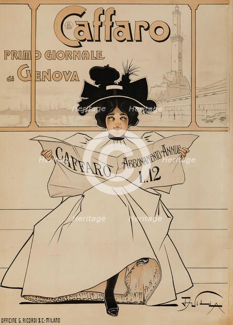 Caffaro, Primo Giornale Di Genova , 1897. Creator: Villa, Aleardo (1865-1906).