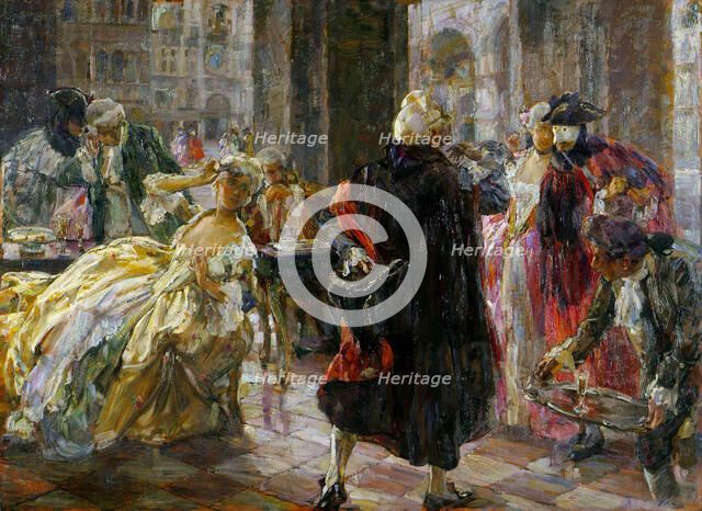 Caffè Florian in the 18th century, 1909.