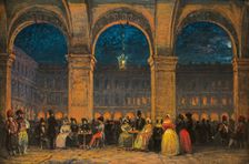 Caffè Florian on the Piazza San Marco, Venice, c1860-1870. Creator: Grubacs, Carlo (1801-1864)