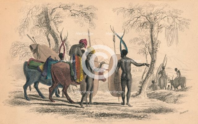 'Caffrarian Family Travelling', c1830s.  Creator: William Home Lizars.