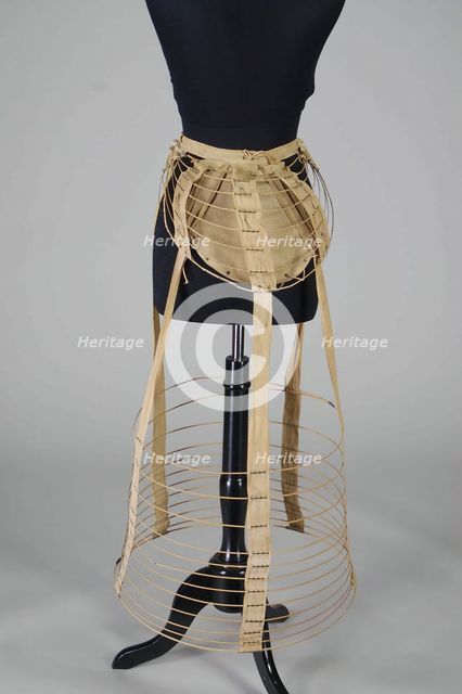 Cage crinoline, American, ca. 1880. Creator: Unknown.
