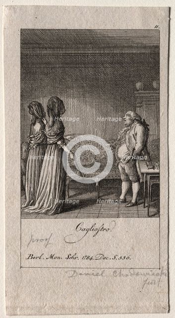 Cagliostro, 1784. Creator: Daniel Chodowiecki (German, 1726-1801).