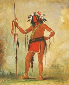 Cáh-be-múb-bee, He Who Sits Everywhere, a Brave, 1835. Creator: George Catlin