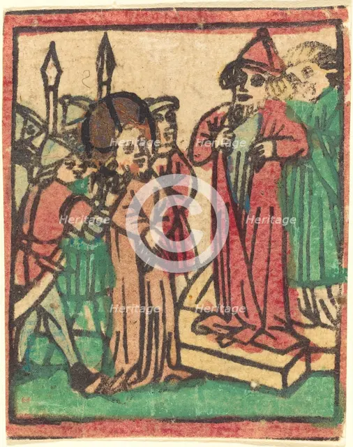Caiaphas Tearing his Clothes, probably 1449. Creator: Unknown.