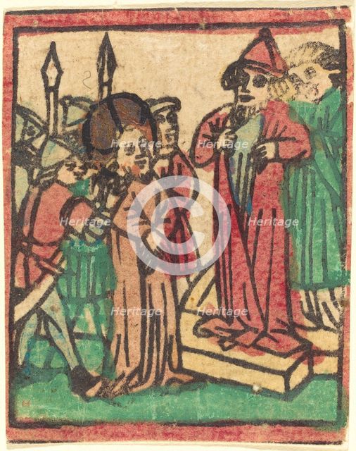 Caiaphas Tearing his Clothes, probably 1449. Creator: Unknown.