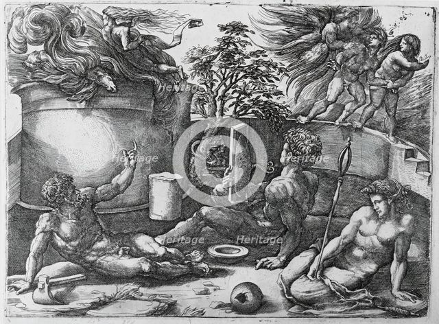 Cain Watching his Sacrifice in Flames, between 1530 and 1535. Creator: Unknown.