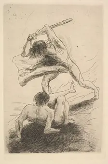 Cain and Abel, 1886. Creator: Odilon Redon