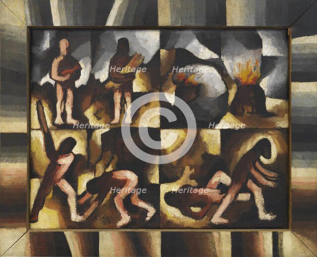 Cain and Abel (Old Testament cycle), 1918. Creator: Segal, Arthur (1875-1944).