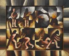 Cain and Abel (Old Testament cycle), 1918. Creator: Segal, Arthur (1875-1944)