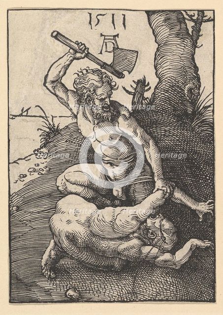 Cain Killing Abel, 1511. Creator: Albrecht Durer.