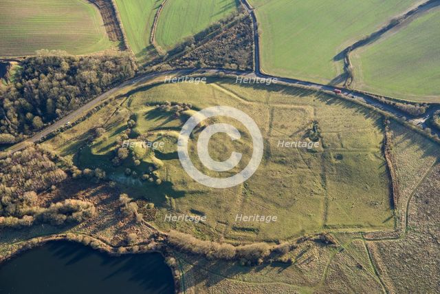 Cainhoe Castle earthwork remains, Central Bedfordshire, 2022. Creator: Damian Grady.
