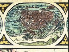 Cairo, colored engraving from the book Le Theatre du monde or Nouvel Atlas 1645, created, pr…