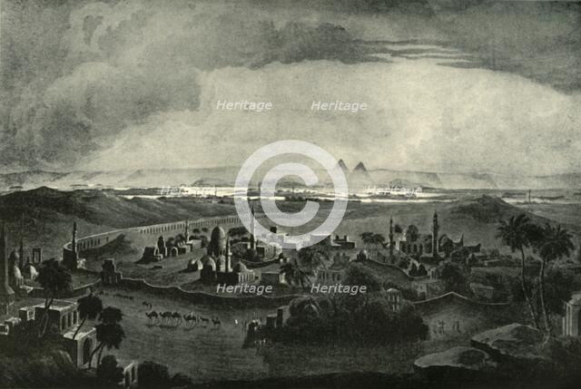 'Cairo and the Pyramids', early 19th century, (1901).  Creator: Unknown.