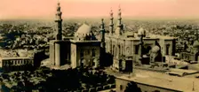 Cairo: General view and Sultan Hassan Mosque c1918-c1939. Creator: Unknown