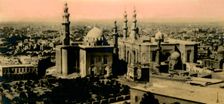 Cairo: General view and Sultan Hassan Mosque c1918-c1939. Creator: Unknown