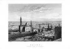 Cairo from the Citadel, capital city of Egypt, 1893.Artist: R Dawson