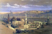 Cairo from the Gate of Citizenib, looking towards the Desert of Suez 19th century. Artist: David Roberts