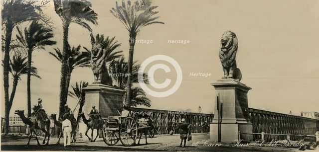 'Cairo - Kasr-El-Nil Bridge', c1930-c1939. Creator: Unknown.