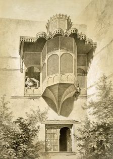 Cairo: House called Beyt El-Emyr (a little dilapidated), pub. 1877. Creator: Emile Prisse d'Avennes (1807-79)
