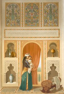 Cairo: Interior of the domestic house of Sidi Youssef Adami, pub. 1877. Creator: Emile Prisse d'Avennes (1807-79)