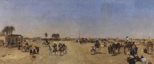 Cairo Seen from the Kasr-el-Nil Bridge, 1881. Creator: Emile Charles Wauters
