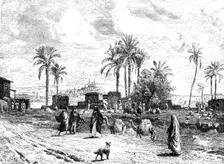 Cairo seen of left bank of the Nile 1881