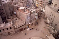 Cairo streets seen from roof of the IBN Tulun Mosque, c20th century. Artist: CM Dixon