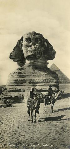 Cairo - The Great Sphinx c1918-c1939. Creator: Unknown