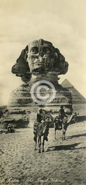 'Cairo - The Great Sphinx', c1918-c1939. Creator: Unknown.