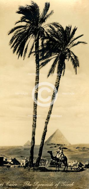 'Cairo - The Pyramids of Girzeh', c1918-c1939. Creator: Unknown.