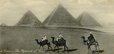 Cairo: The Pyramids of Gizeh c1918-c1939. Creator: Unknown