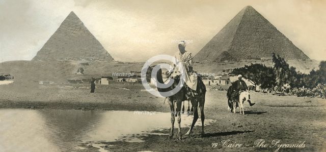 'Cairo: The Pyramids', c1918-c1939. Creator: Unknown.
