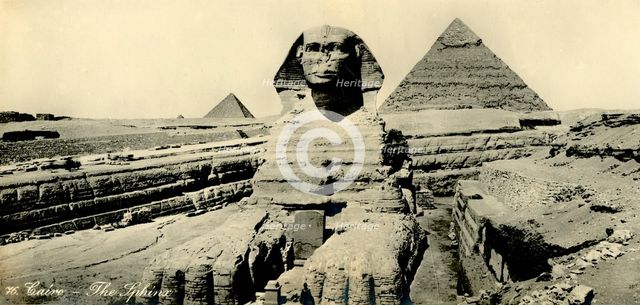 'Cairo - The Sphinx', c1918-c1939. Creator: Unknown.