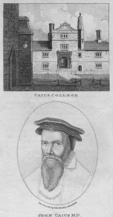 Caius College; John Caius M.D. 1801. Creator: Edward Harding