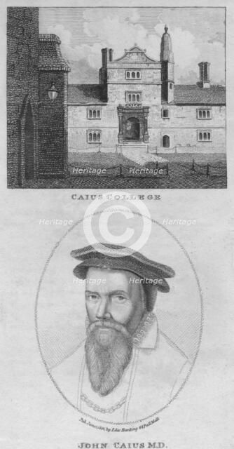 'Caius College; John Caius M.D.', 1801. Creator: Edward Harding.