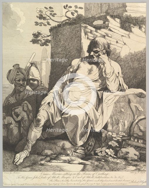 Caius Marius on the Ruins of Carthage, January 20, 1782. Creator: Robert Blyth.