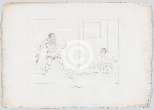 Caius Marius and the Cimbrian Soldier (Plutarch, "Marius," 39; Lucan, "Pharsalia," XI, 75-..., 1806. Creator: Johann Heinrich Lips.