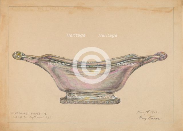 Cake Basket, 1936. Creator: Mary Berner.