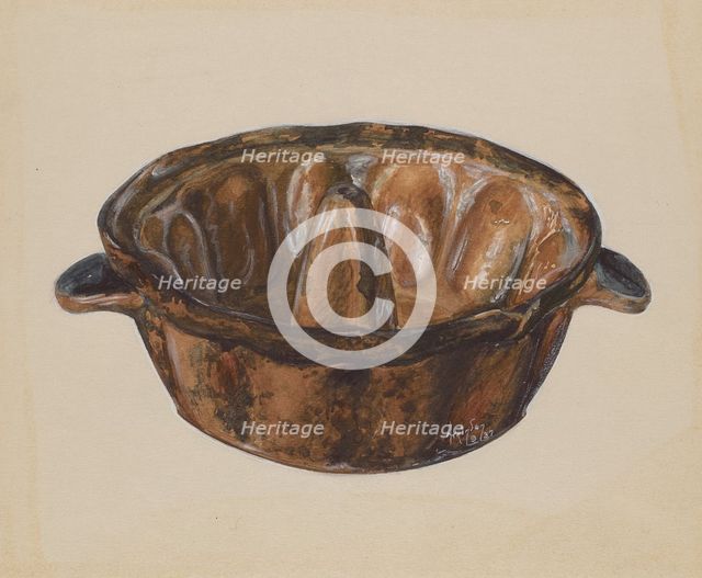 Cake Mold, 1937. Creator: Randolph Atkinson.
