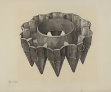 Cake Mold, c. 1941. Creator: Amelia Tuccio