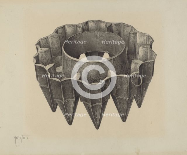 Cake Mold, c. 1941. Creator: Amelia Tuccio.