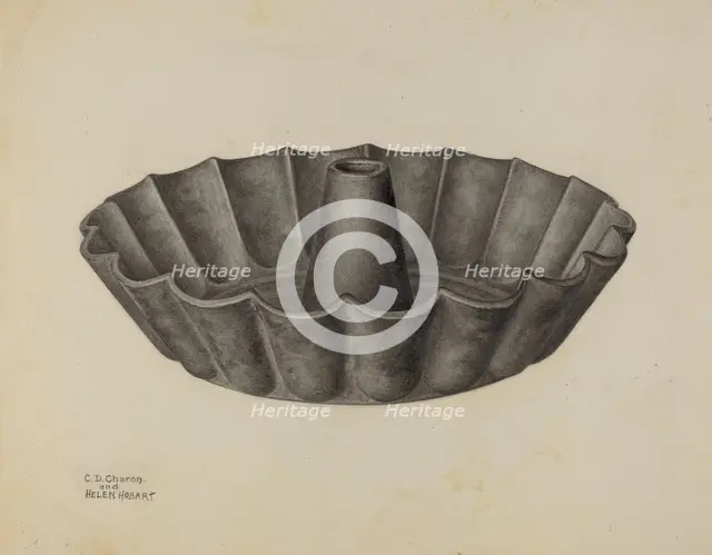 Cake Mold, c. 1941. Creators: Charles Charon, Helen Hobart.