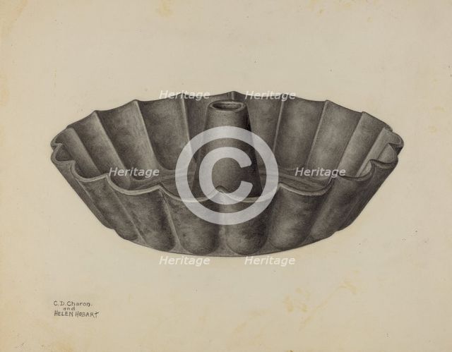 Cake Mold, c. 1941. Creators: Charles Charon, Helen Hobart.