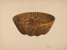 Cake Mold, c. 1938. Creator: Richard Barnett