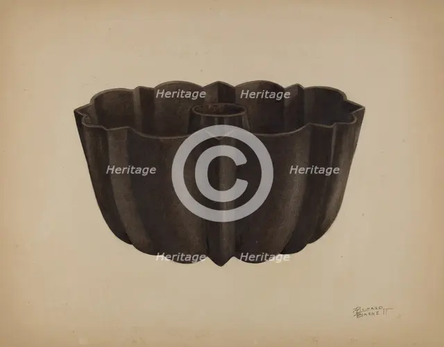 Cake Pan, c. 1938. Creator: Richard Barnett.
