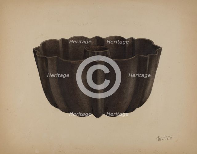 Cake Pan, c. 1938. Creator: Richard Barnett.