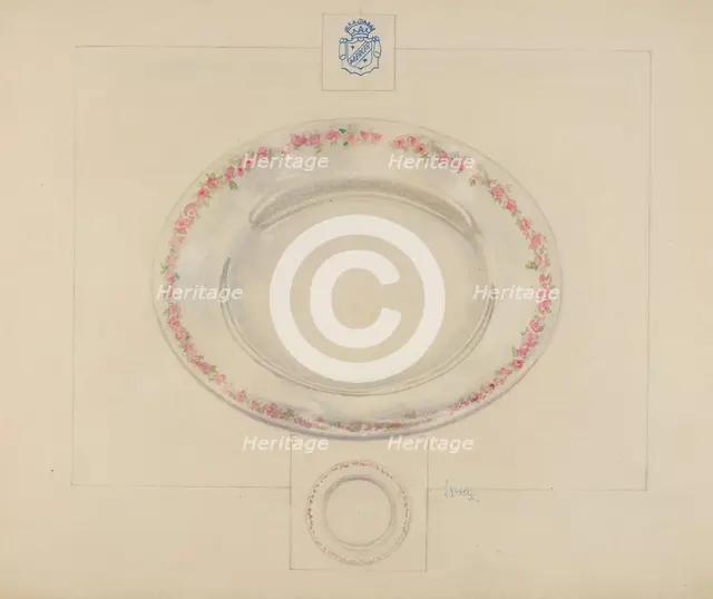 Cake Saucer, c. 1936. Creator: Joseph Sudek.