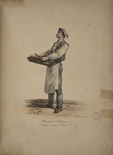 Cake seller. From the Series "Cris de Paris" (The Cries of Paris), 1815. Creator: Vernet, Carle (1758-1836)
